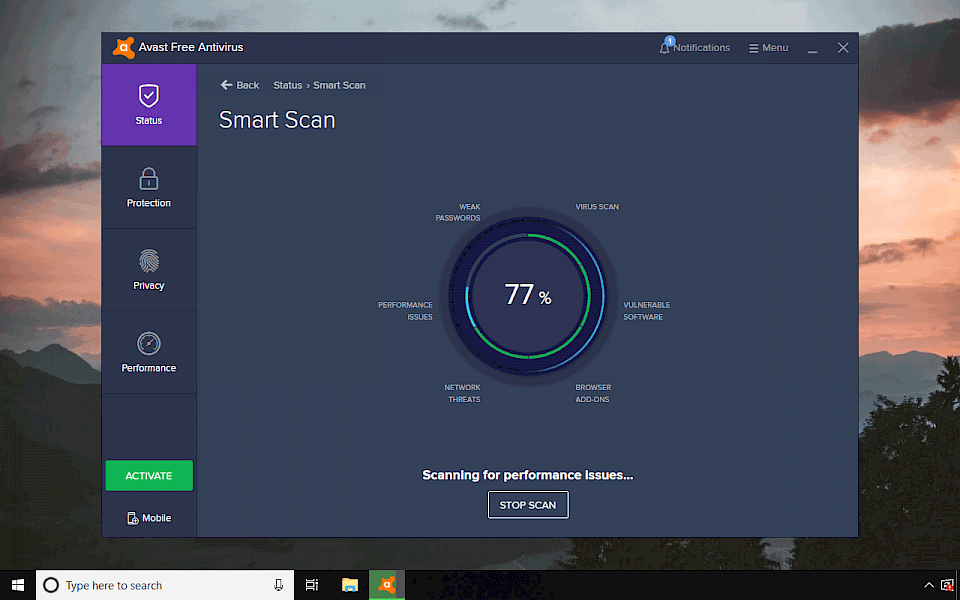 what is avast antivirus free smart scan